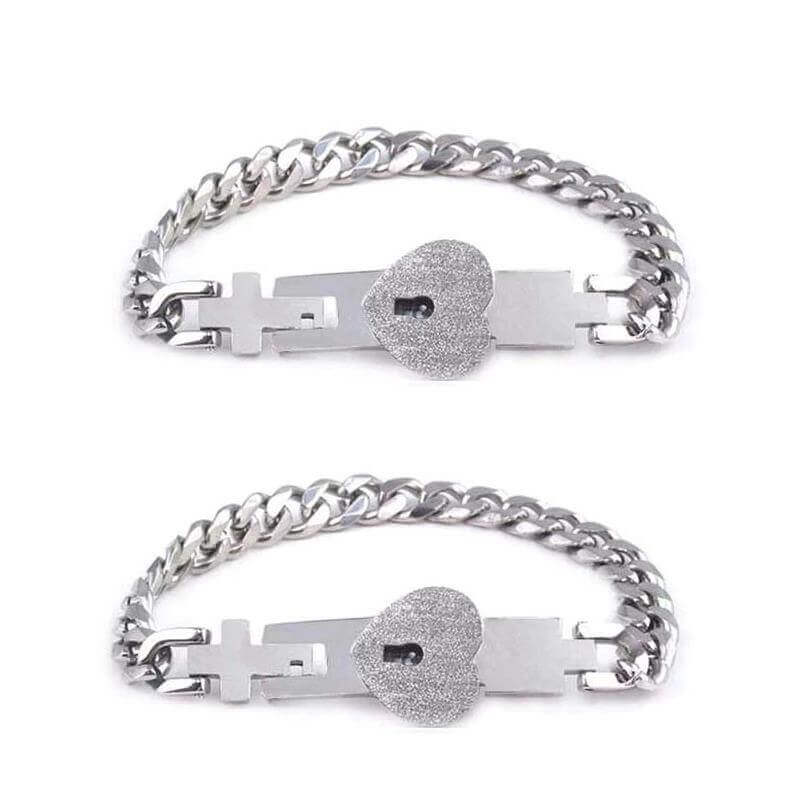 Lock and Key Bracelet for Couples, Lovers